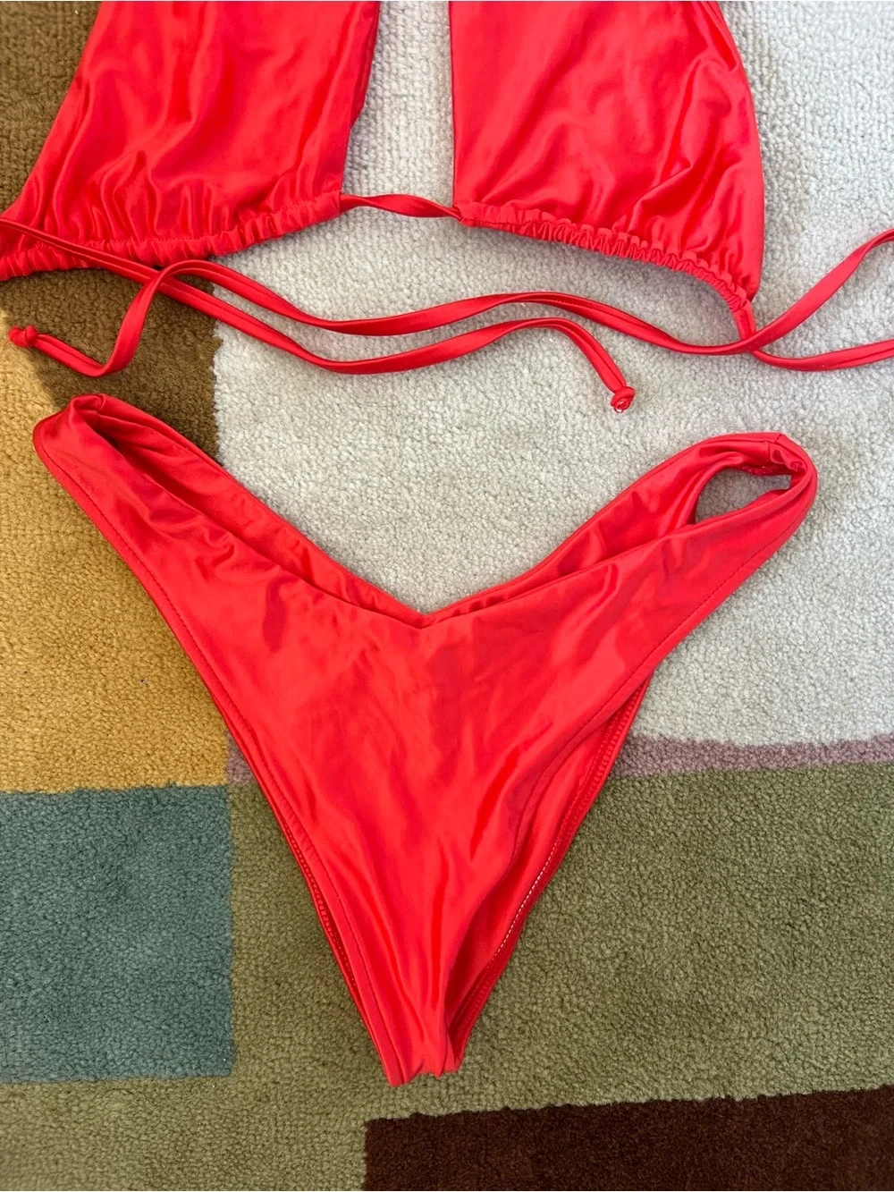 Frankie's Bikinis Enzo Satin Cheeky Bikini Bottom